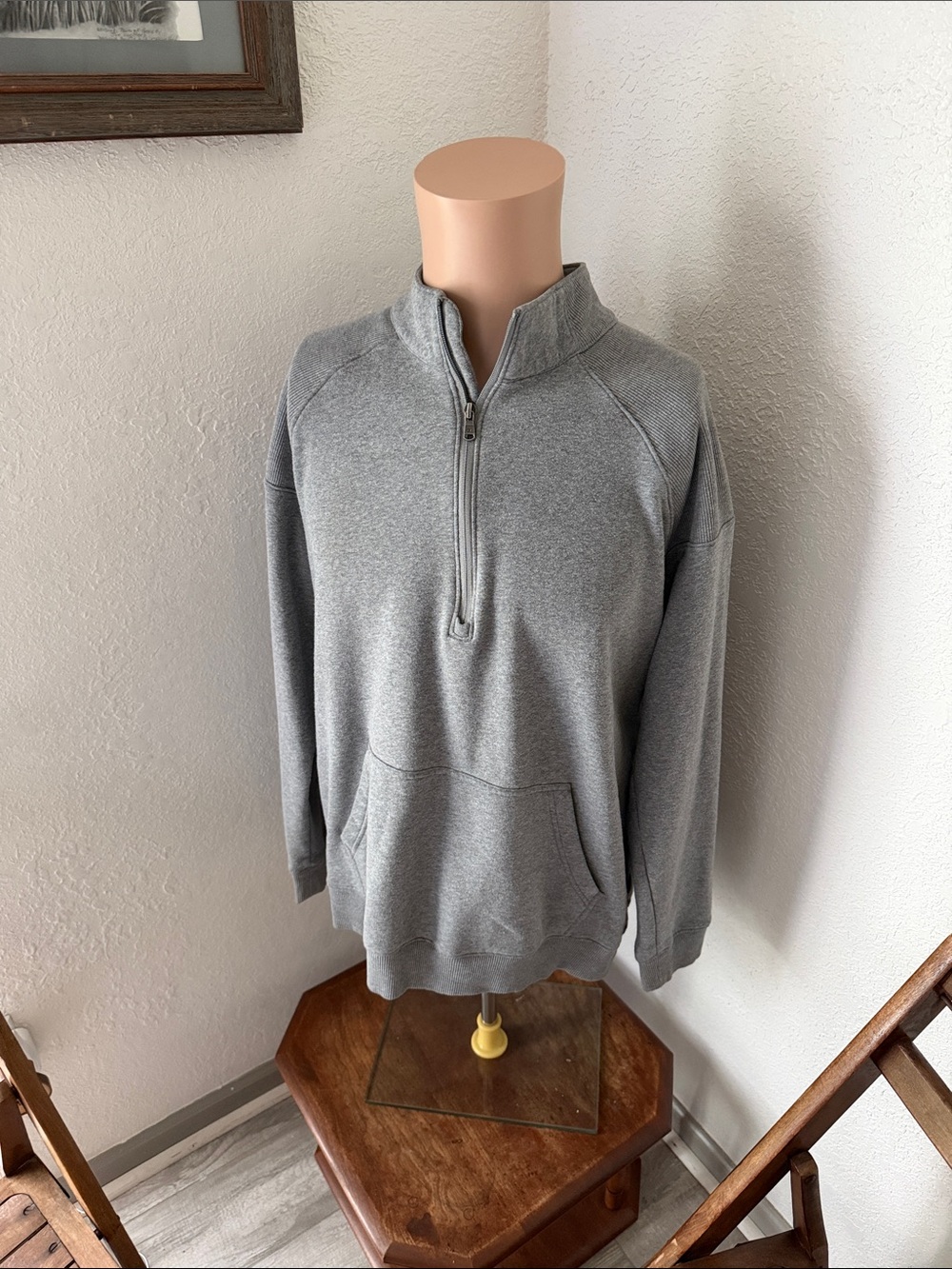 Champion Men's Half-Zip Pullover Sweater - Gray